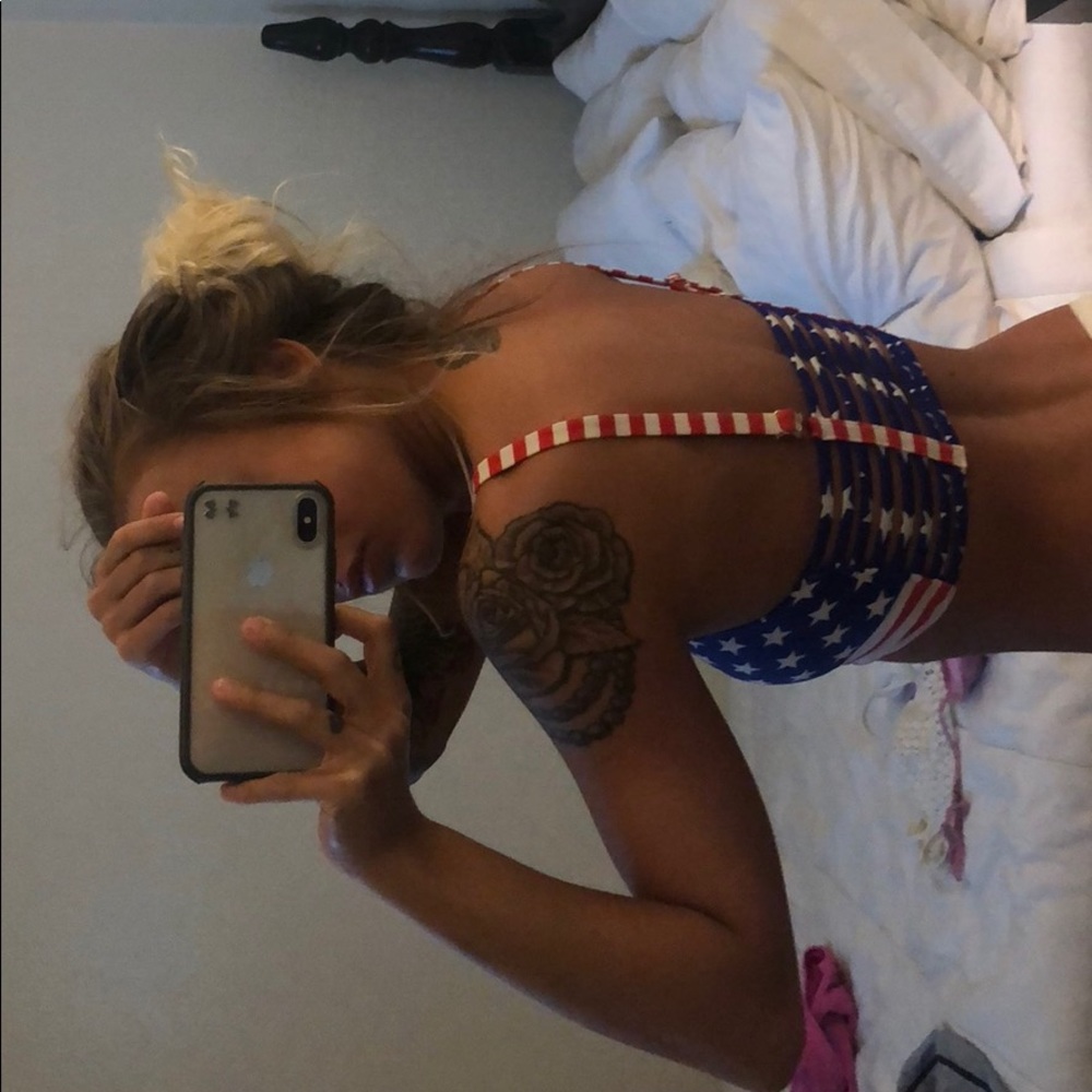 Fourth of july strappy bikini top